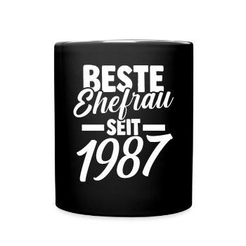 Meilleure épouse de la Saint-Valentin depuis 1987 - Mug uni - noir - Devant