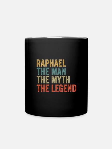 Raphael the man the myth - Full Colour Mug - black