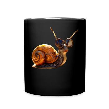 Snail Vineyard Snail Shell Snails - Full Colour Mug - black - Front