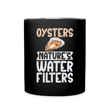 Oyster Gifts - Tasse einfarbig - Schwarz - Vorne