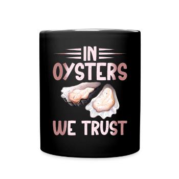 Oyster Gifts - Tasse einfarbig - Schwarz - Vorne