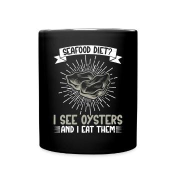 Oyster Gifts - Tasse einfarbig - Schwarz - Vorne