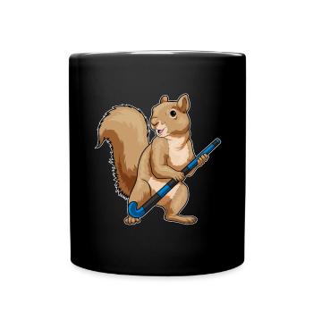 Écureuil Hockey sur gazon Stick - Mug uni - noir - Devant