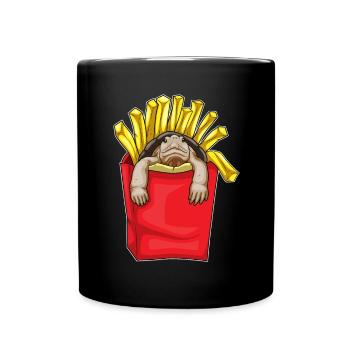 Frites de tortue - Mug uni - noir - Devant