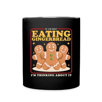 Lebkuchen Lebkuchenmann Lebkuchenmänner Geschenk - Tasse einfarbig - Schwarz - Vorne