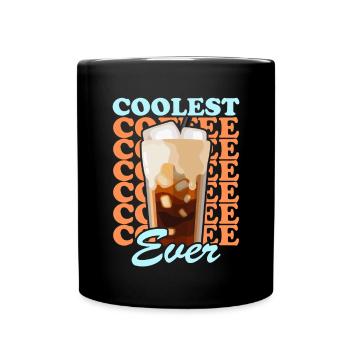 Eiskaffee Iced Coffee Kaffeeliebhaber Geschenk - Tasse einfarbig - Schwarz - Vorne