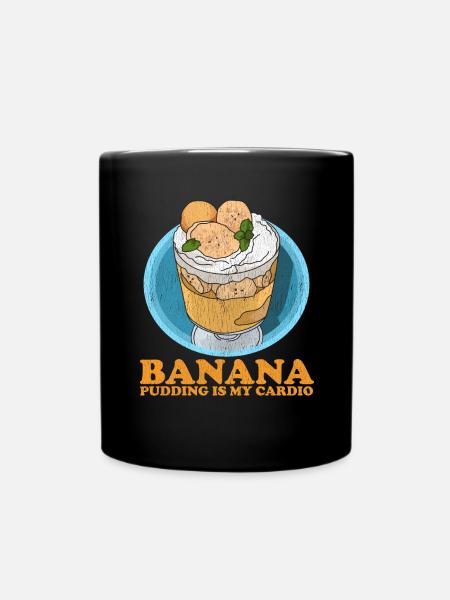 Bananenpudding Bananen Pudding Geschenk - Tasse einfarbig - Schwarz