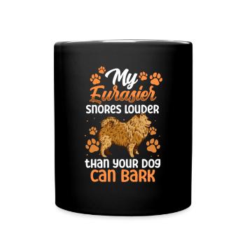 Eurasier snores louder Eurasian Spitz - Full Colour Mug - black - Front