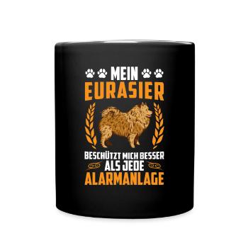 L’eurasier vaut mieux que l’alarmant Spitz eurasien - Mug uni - noir - Devant