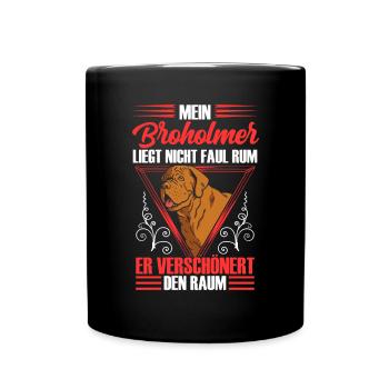 Broholmer n’est pas paresseux Broholmer - Mug uni - noir - Devant