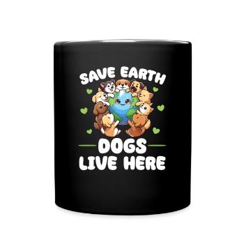 C’est la seule planète avec des chiens Jour de la Terre - Mug uni - noir - Devant