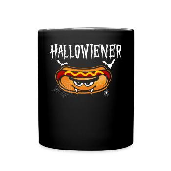 Hot Dog Adult Halloween Pun - Tasse einfarbig - Schwarz - Vorne