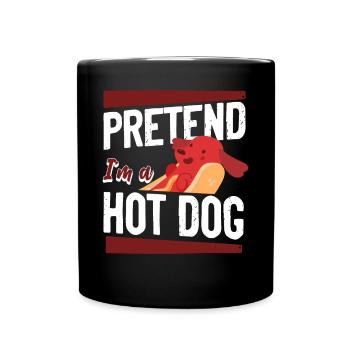 Hot Dog Adulte Faire semblant d’être un Hot - Mug uni - noir - Devant