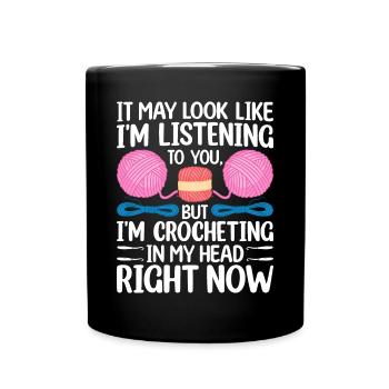 On dirait peut-être que je t’écoute mais je suis croch - Mug uni - noir - Devant