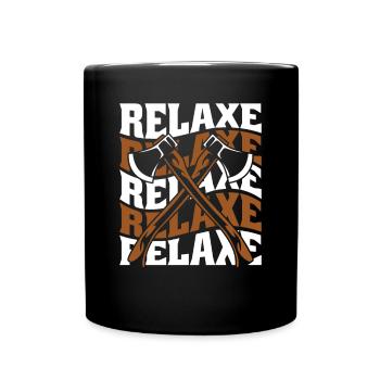 Relax Axe Throwing Game Competition Professional - Full Colour Mug - black - Front
