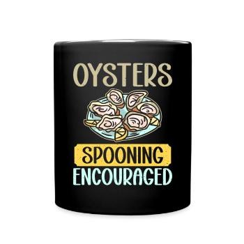 Oyster Gifts - Tasse einfarbig - Schwarz - Vorne