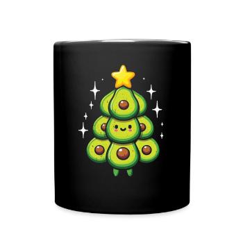 Avocado Guacamole Vegan Gift - Full Colour Mug - black - Front
