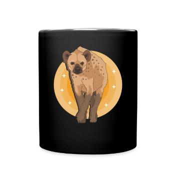 Hyène tachetée Hyène Cadeau Hyène - Mug uni - noir - Devant