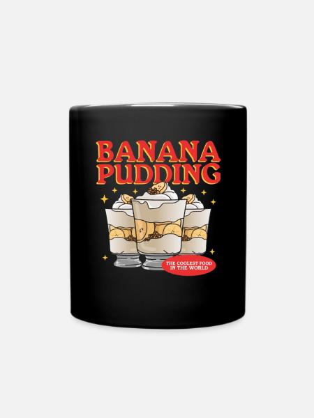 Bananenpudding Bananen-Pudding Geschenk - Tasse einfarbig - Schwarz