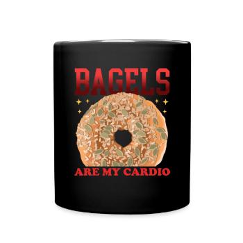 Bagel Bagel Pain Beigel Cadeau - Mug uni - noir - Devant