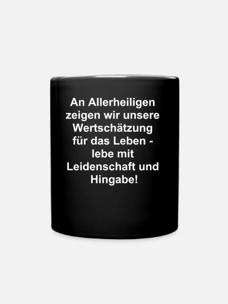 Geschenk der Dankbarkeit - Tasse einfarbig - Schwarz