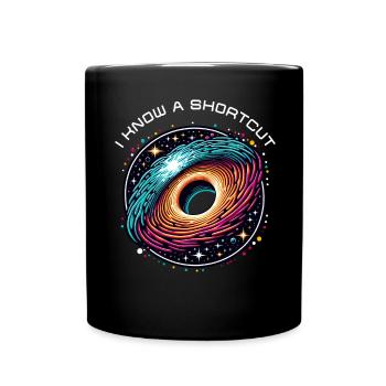 Wormhole Abbreviation Astrophysics Time Travel Spacetime - Full Colour Mug - black - Front