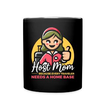 Mère d’accueil Étudiant d’échange Famille d’accueil Parent d’accueil - Mug uni - noir - Devant