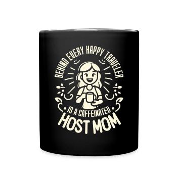 Mère d’accueil Étudiant d’échange Famille d’accueil Parent d’accueil - Mug uni - noir - Devant
