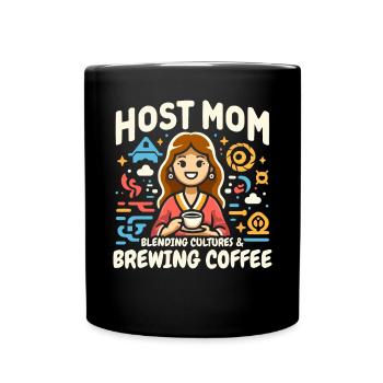 Mère d’accueil Étudiant d’échange Famille d’accueil Parent d’accueil - Mug uni - noir - Devant