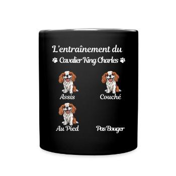 Carte humoristique pour l'éducation canine - Mug uni - noir - Devant