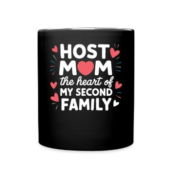 Mère d’accueil Étudiant d’échange Famille d’accueil Parent d’accueil - Mug uni - noir - Devant