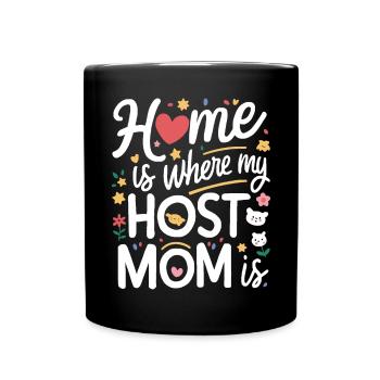 Mère d’accueil Étudiant d’échange Famille d’accueil Parent d’accueil - Mug uni - noir - Devant