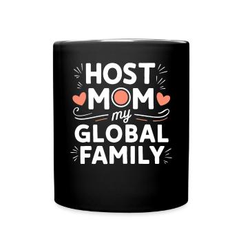 Mère d’accueil Étudiant d’échange Famille d’accueil Parent d’accueil - Mug uni - noir - Devant