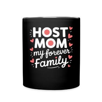 Mère d’accueil Étudiant d’échange Famille d’accueil Parent d’accueil - Mug uni - noir - Devant