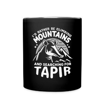 Tapir de montagne Animal Gardien de zoo Amoureux du tapir - Mug uni - noir - Devant