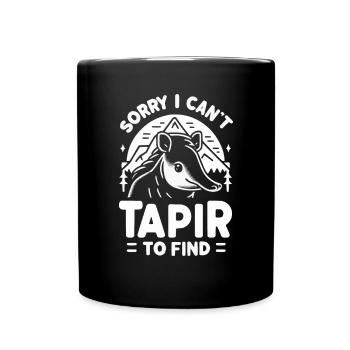 Tapir de montagne Animal Gardien de zoo Amoureux du tapir - Mug uni - noir - Devant