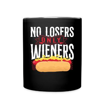 Hot Dog Jeu de mots pour adultes Pas de perdants seulement - Mug uni - noir - Devant