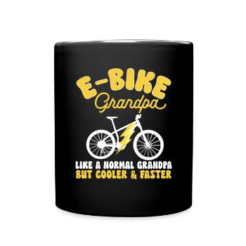 Electric Bike Cycling Biker E-Bike - Full Colour Mug - black - Front