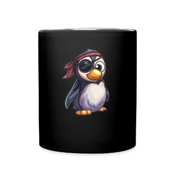 Pingouin Pirate Kawaii Pingouin Mignon - Mug uni - noir - Devant