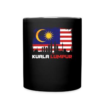 Kuala Lumpur Malaysia Flag - Full Colour Mug - black - Front