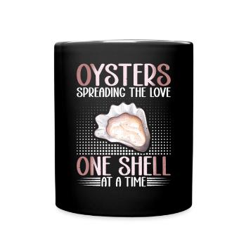 Oyster Gifts - Tasse einfarbig - Schwarz - Vorne