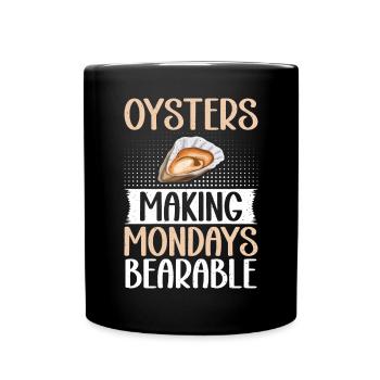 Oyster Gifts - Tasse einfarbig - Schwarz - Vorne