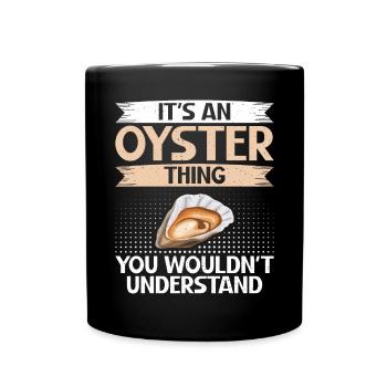 Oyster Gifts - Tasse einfarbig - Schwarz - Vorne