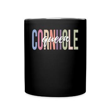 Cornhole Girl Joueuse de cornhole - Mug uni - noir - Devant