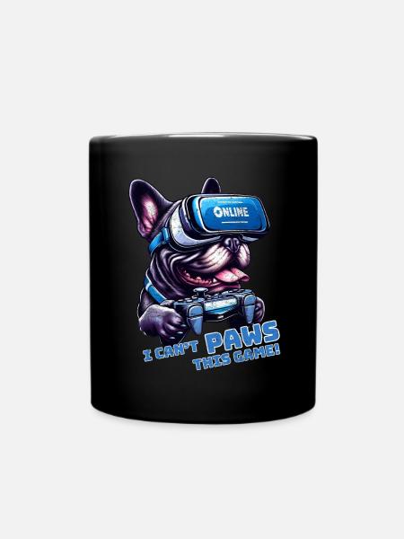 Französische Bulldogge Hund Online-VR-Spiele - Tasse einfarbig - Schwarz