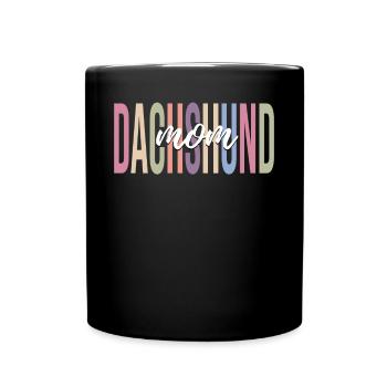 Hundemutter Hundeliebhaber - Tasse einfarbig - Schwarz - Vorne