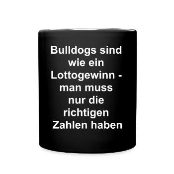 Cadeau porte-bonheur bouledogue - Mug uni - noir - Devant