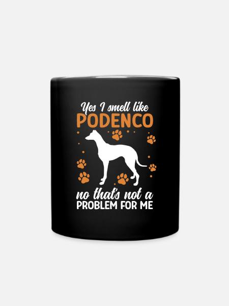 Podenco Greyhound Smell to Podenco - Full Colour Mug - black