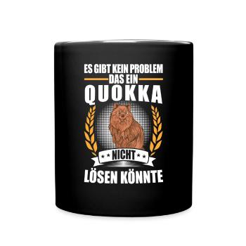 Quokka löst Probleme Beuteltier Quokka - Tasse einfarbig - Schwarz - Vorne