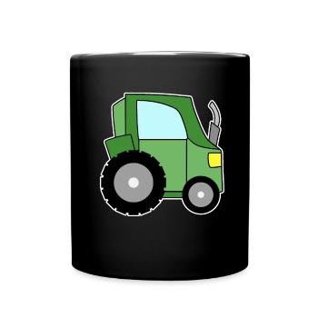 Tractor green - Full Colour Mug - black - Front